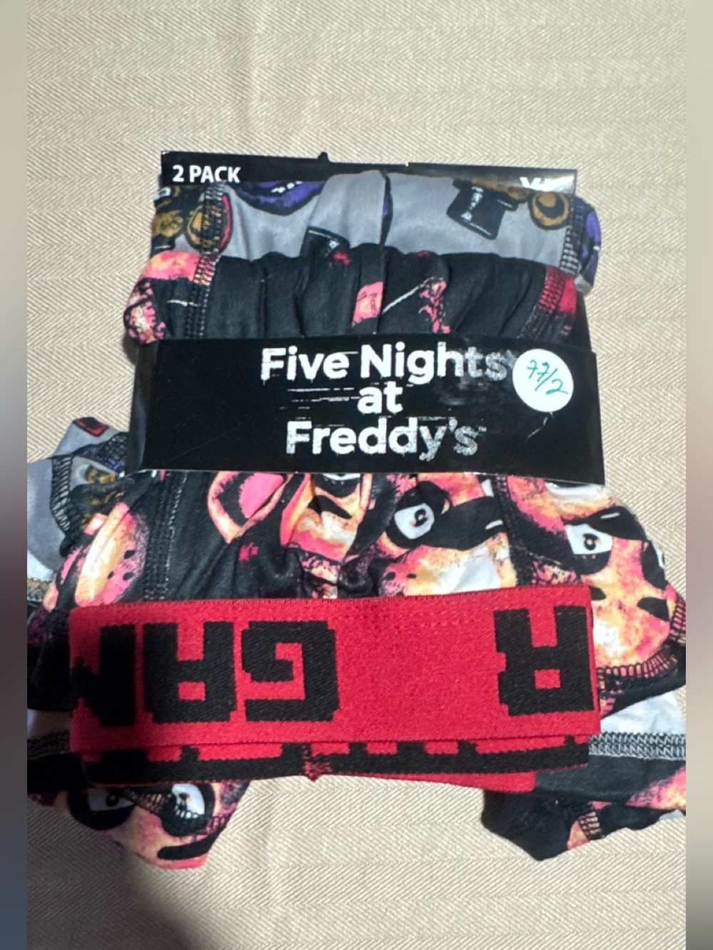 Marvel Five Nights at Freddy's Boxer Briefs - Black & Red